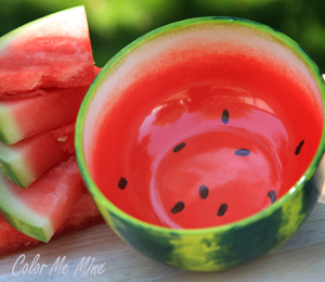 Vernon Hills Color Me Mine Watermelon Bowl
