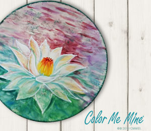 Vernon Hills Color Me Mine Lotus Flower Plate