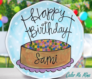 Vernon Hills Color Me Mine Birthday Plate