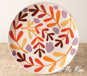 Vernon Hills Color Me Mine Fall Floral Charger