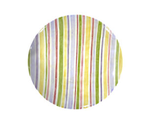 Vernon Hills Color Me Mine Striped Fall Plate