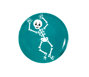 Vernon Hills Color Me Mine Jumping Skeleton Plate