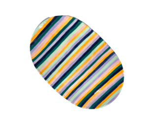 Vernon Hills Color Me Mine Stripes Platter