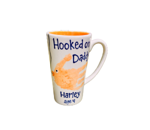 Vernon Hills Color Me Mine Hooked on Dad Mug