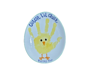 Vernon Hills Color Me Mine Little Chick Egg Plate