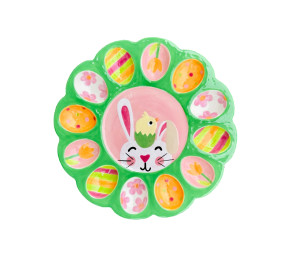 Vernon Hills Color Me Mine Easter Sherbet Egg Plate
