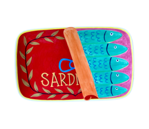 Vernon Hills Color Me Mine Sardines Dinner Plate
