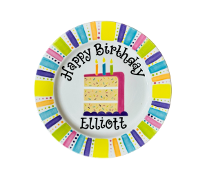 Vernon Hills Color Me Mine Birthday Cake Plate