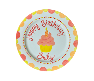 Vernon Hills Color Me Mine Birthday Cupcake Plate