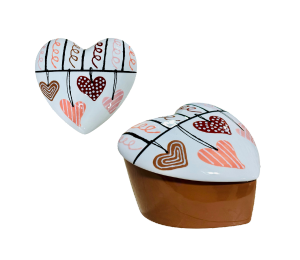 Vernon Hills Color Me Mine Heart Slanted Box